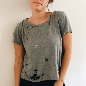 Rock Rose Couture Distressed Tee